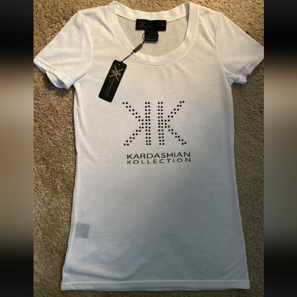 Kardashian Kollection White Logo Tee